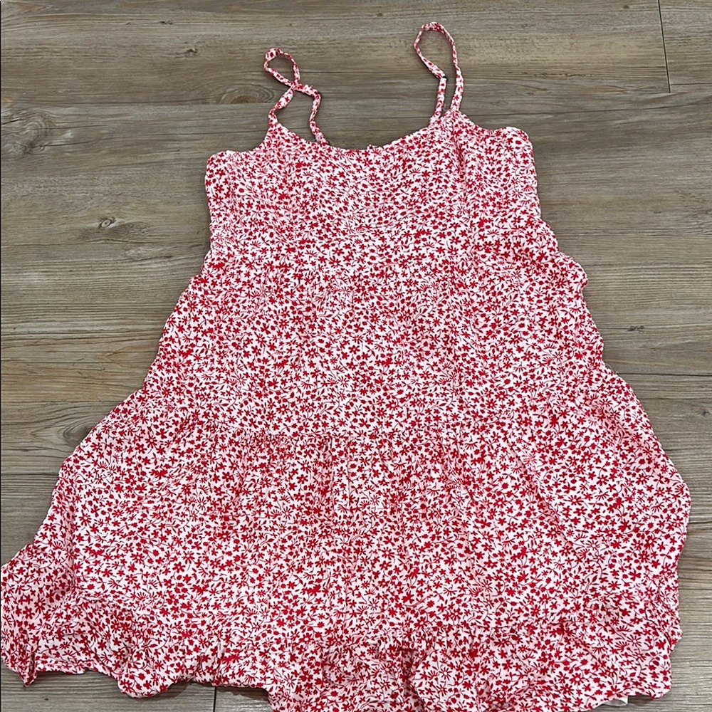 Hollister Floral Red and White Sundress